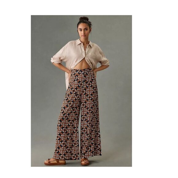 Faithfull The Brand Leia Wide Leg Printed Pants - Picture 1 of 4